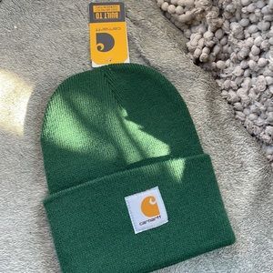 hunter green carhartt beanie